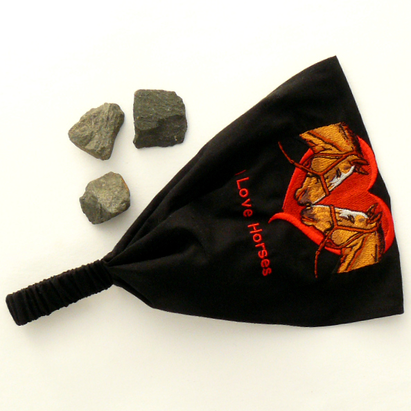 Látková čelenka, šátek - láska ke koním