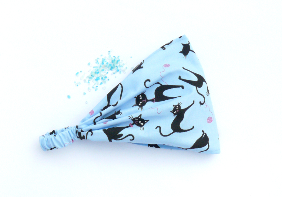 Látková čelenka - kočička