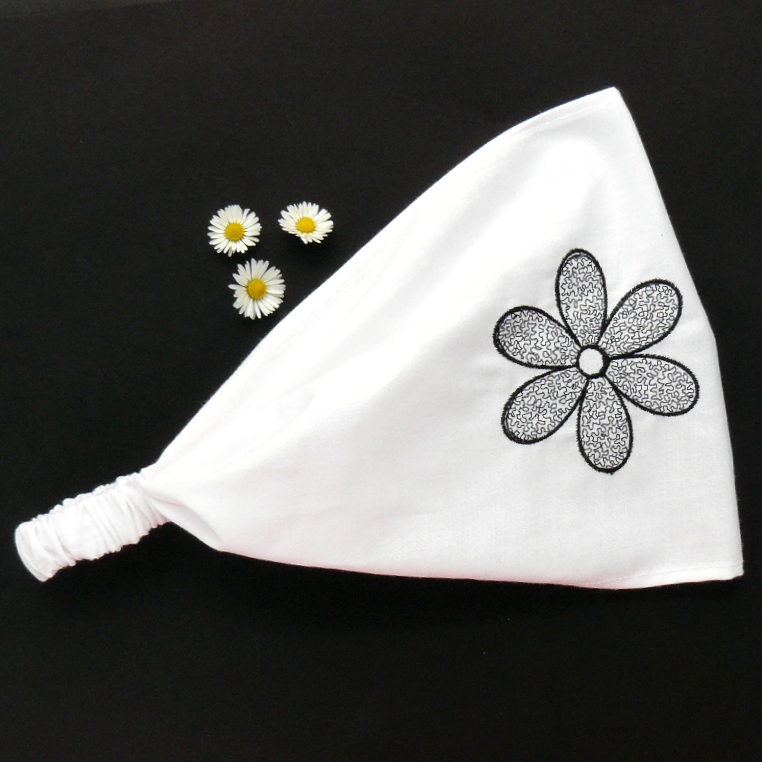 Látková čelenka, šátek - kytička