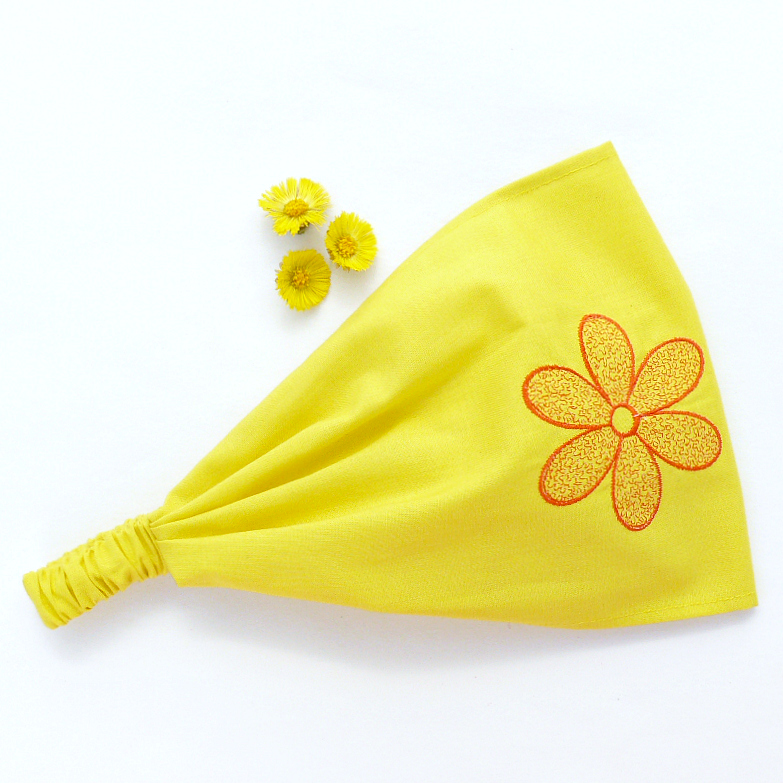 Látková čelenka, šátek - kytička