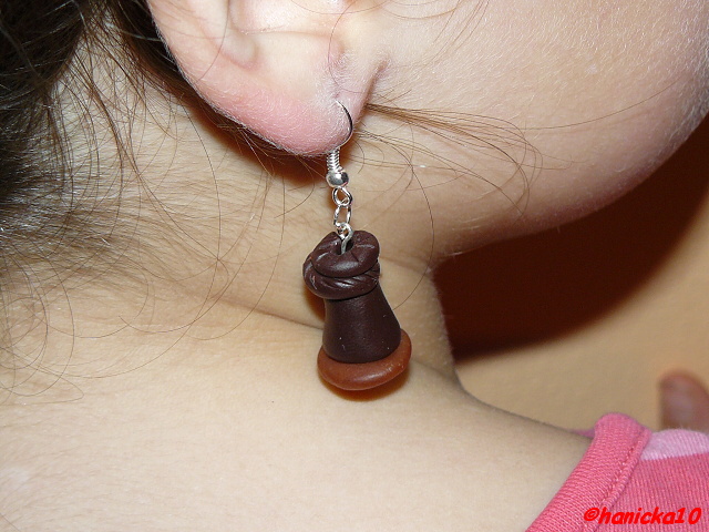 Náušničky - koňakové špičky