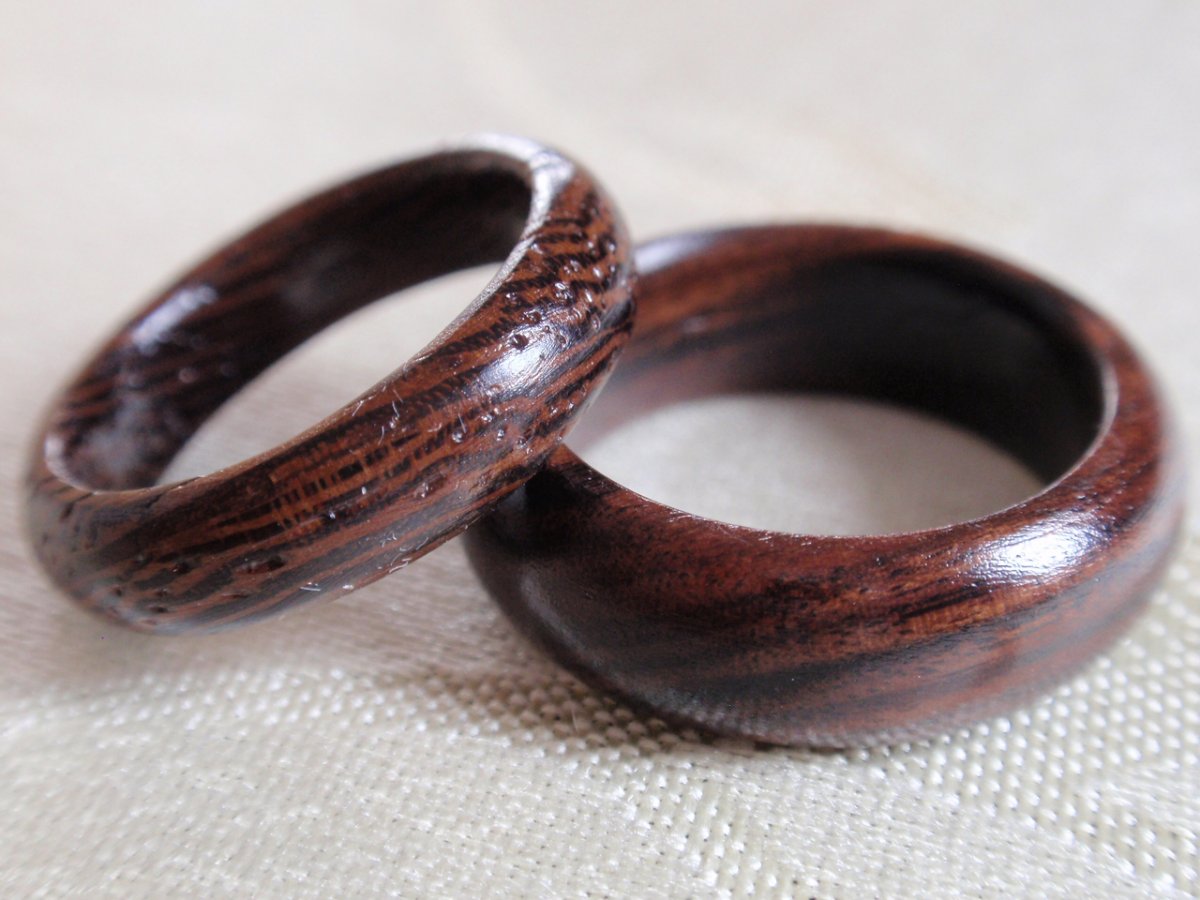 Snubní prstýnky palisandr santos a wenge