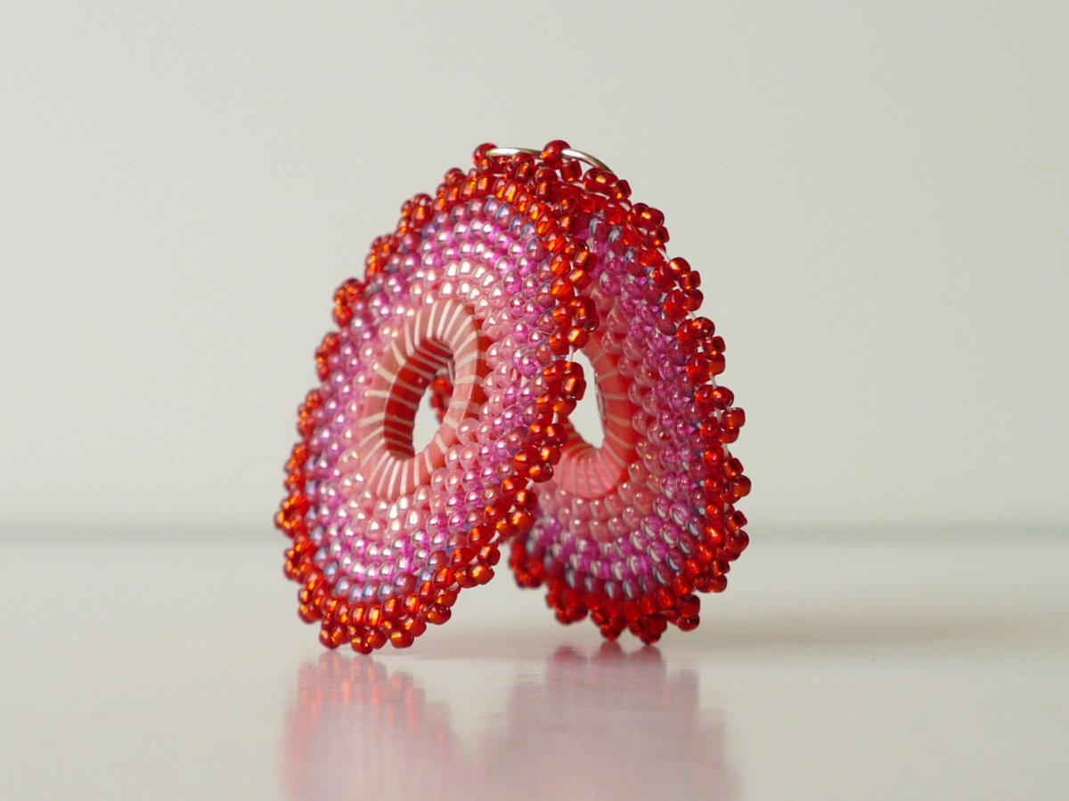 Barevné kroužení - červená s malinovou