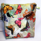 Velká příruční či kosmetická taška "Motýlí"