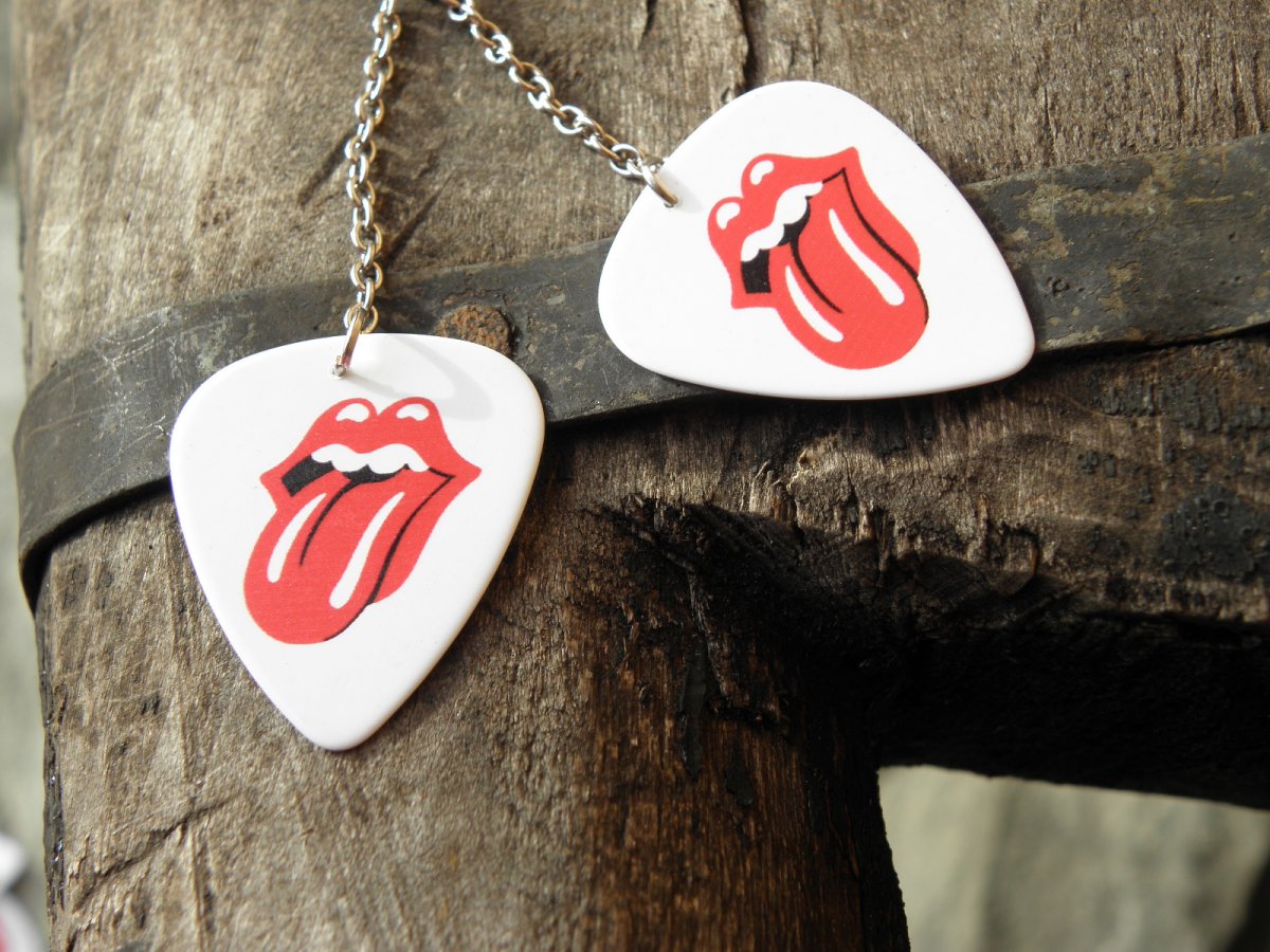 rolling stones - náušnice - trsátka