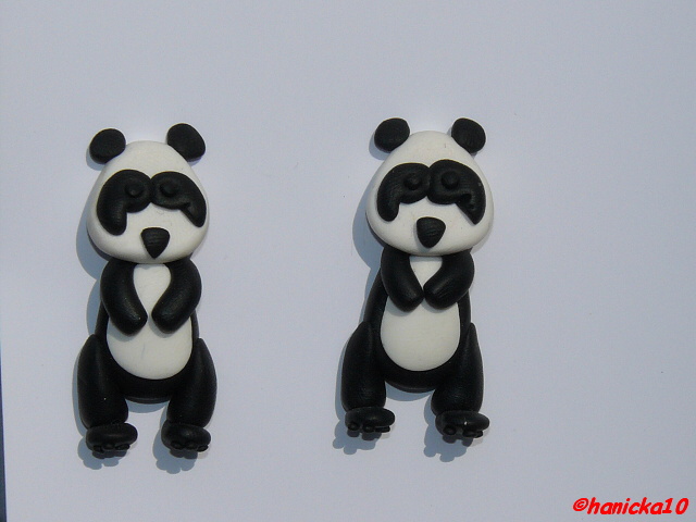 Náušničky - panda