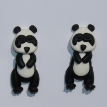 Náušničky - panda
