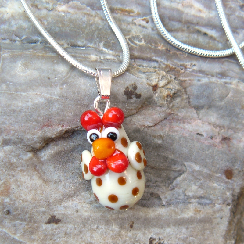 Náhrdelník - slepice slonová kost