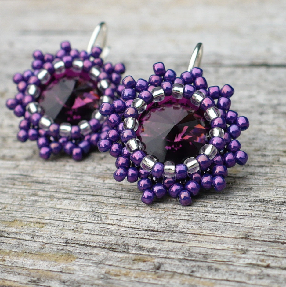 Ametystové - náušnice