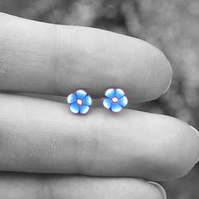 mini modré kytičky