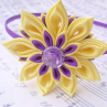čelenka Purple yellow flower