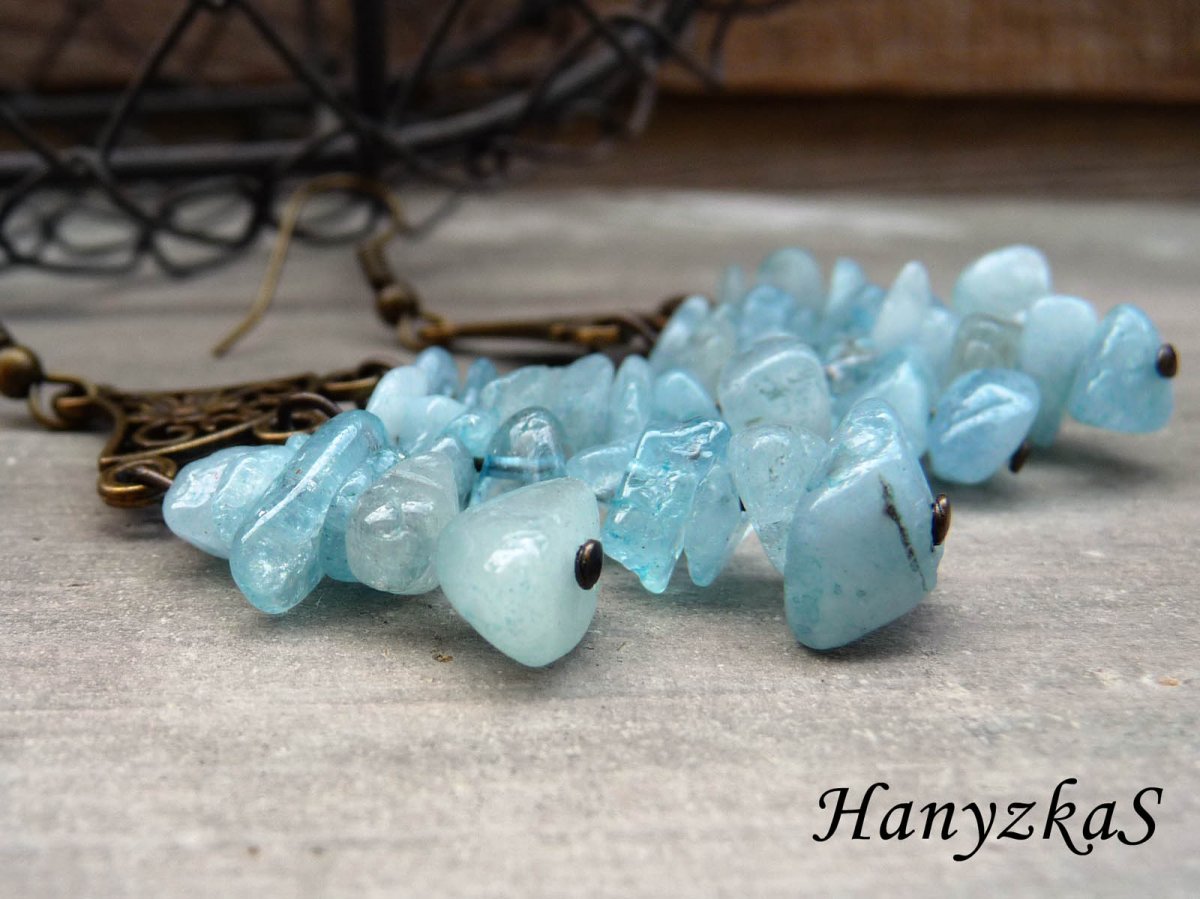 Náušnice: ... akvamarínové