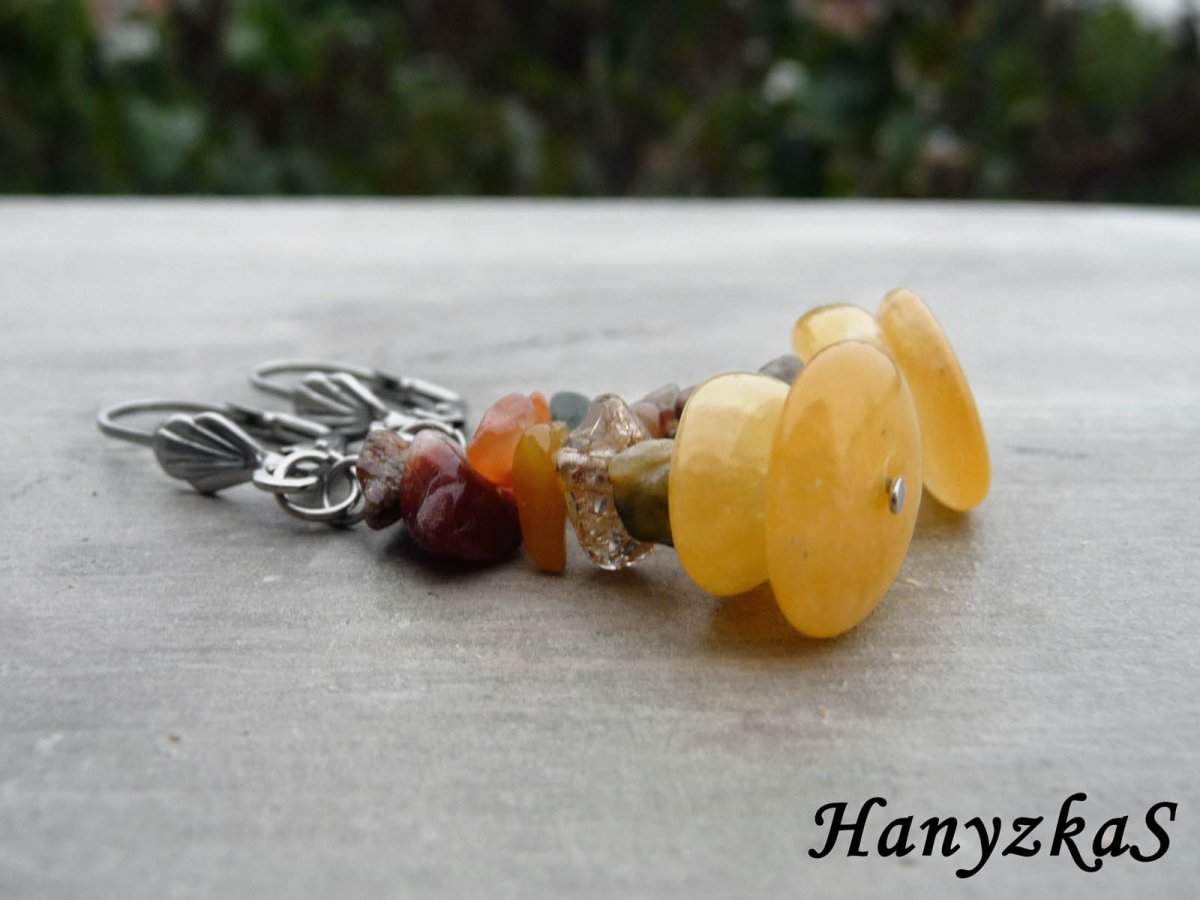 Náušnice: Sagenit a kalcit