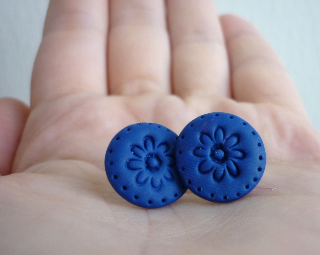 Květinkové - fimo náušnice