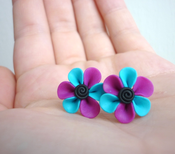Kvítka - fimo náušnice