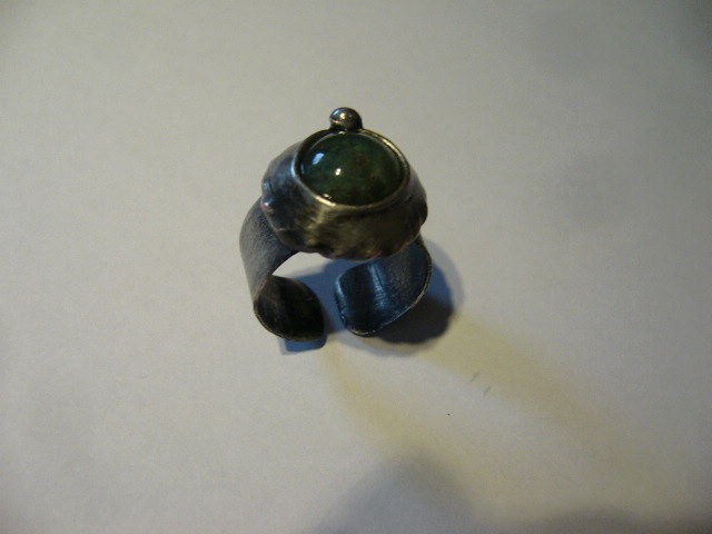 Prsten lesního krále -  prsten s mechovým achátem