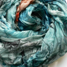 Šál blankyt s tyrkysem, 180x90 cm