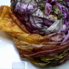 Šál fialkovoolivový, citrus 180x90 cm