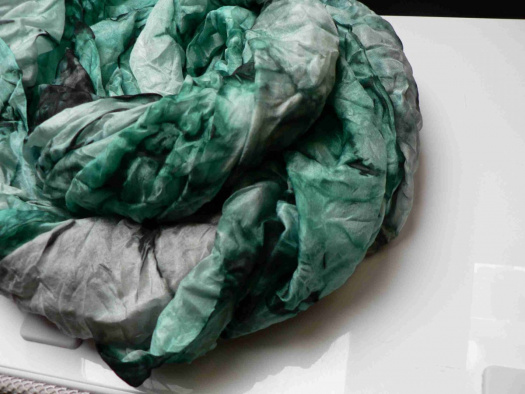 Hedvábný šál velký 180 x 90 cm, zelený