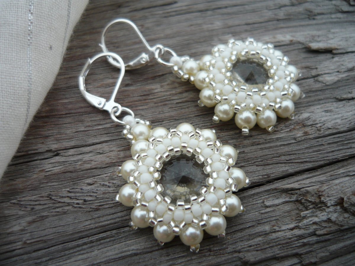 Náušnice Perleťové květinky