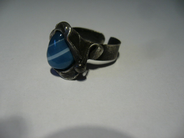 Čekanka u cesty - prstýnek s achátem