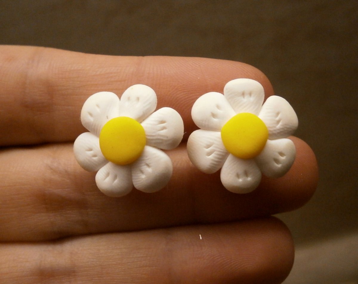 Náušnice kopretiny