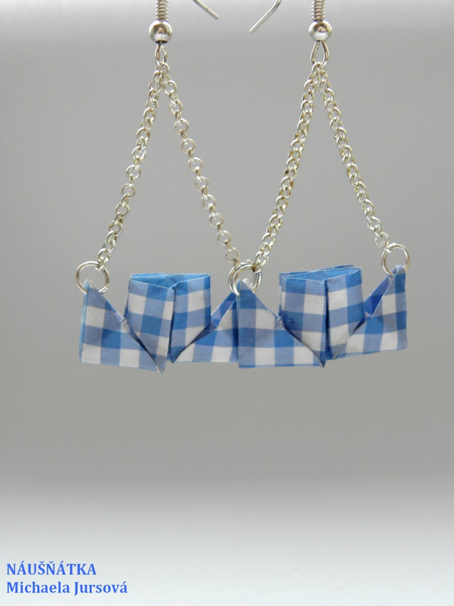 - origami boat - náušnice