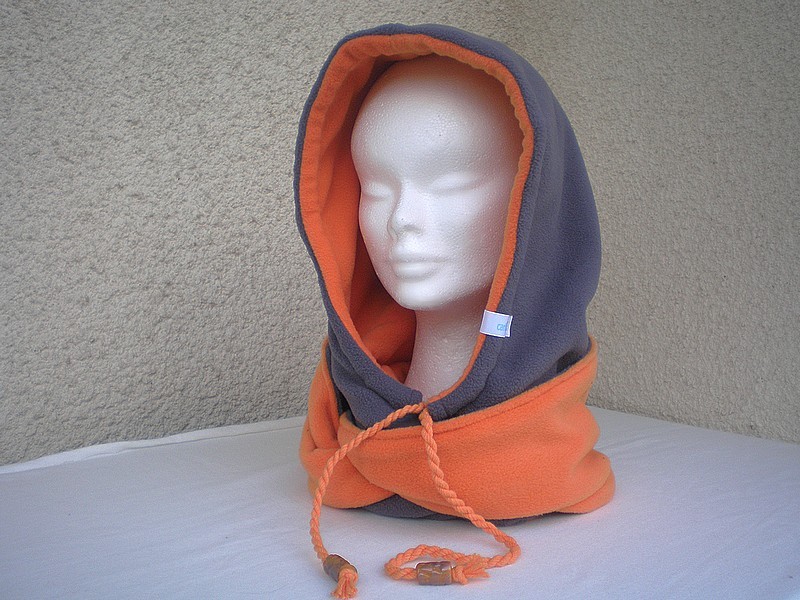 Šálák-oboustranný nákrčník s kapucou