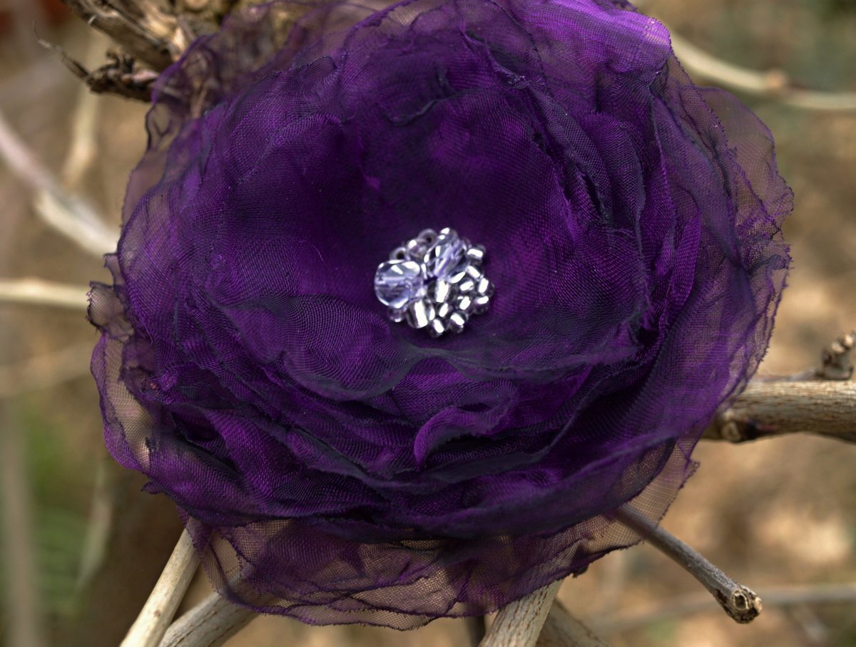 Květinová brož ,,Anglická růže ,,