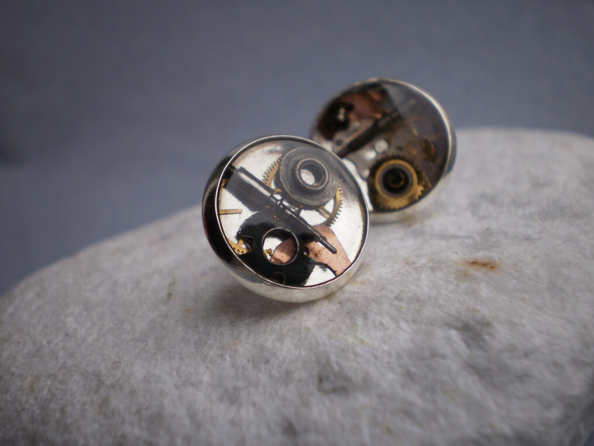 Steampunkové náušnice