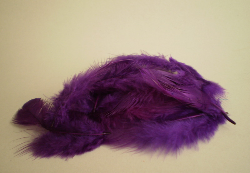 Peříčka - tm. fialová 10 ks