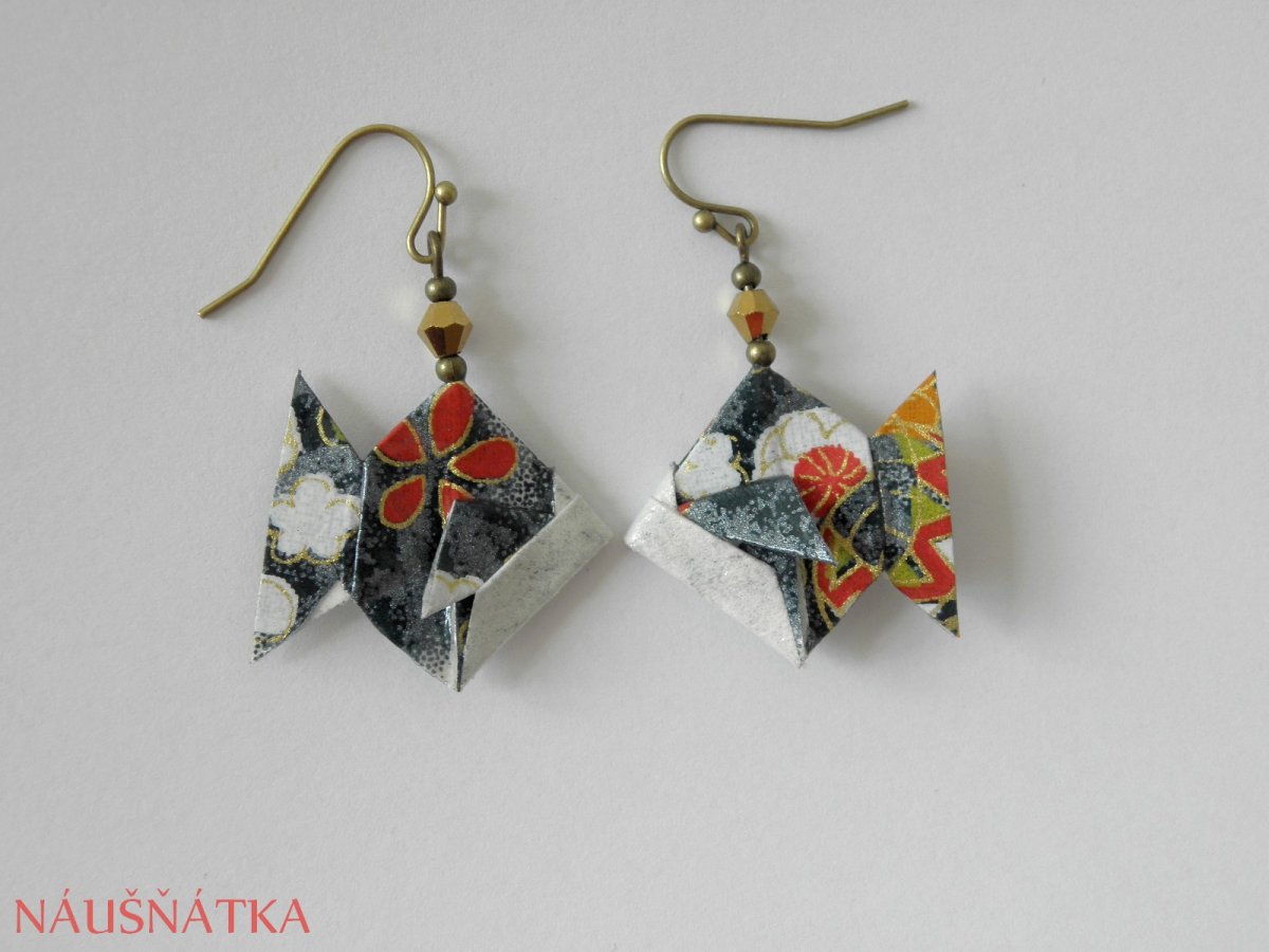 - origami rybičky - náušničky