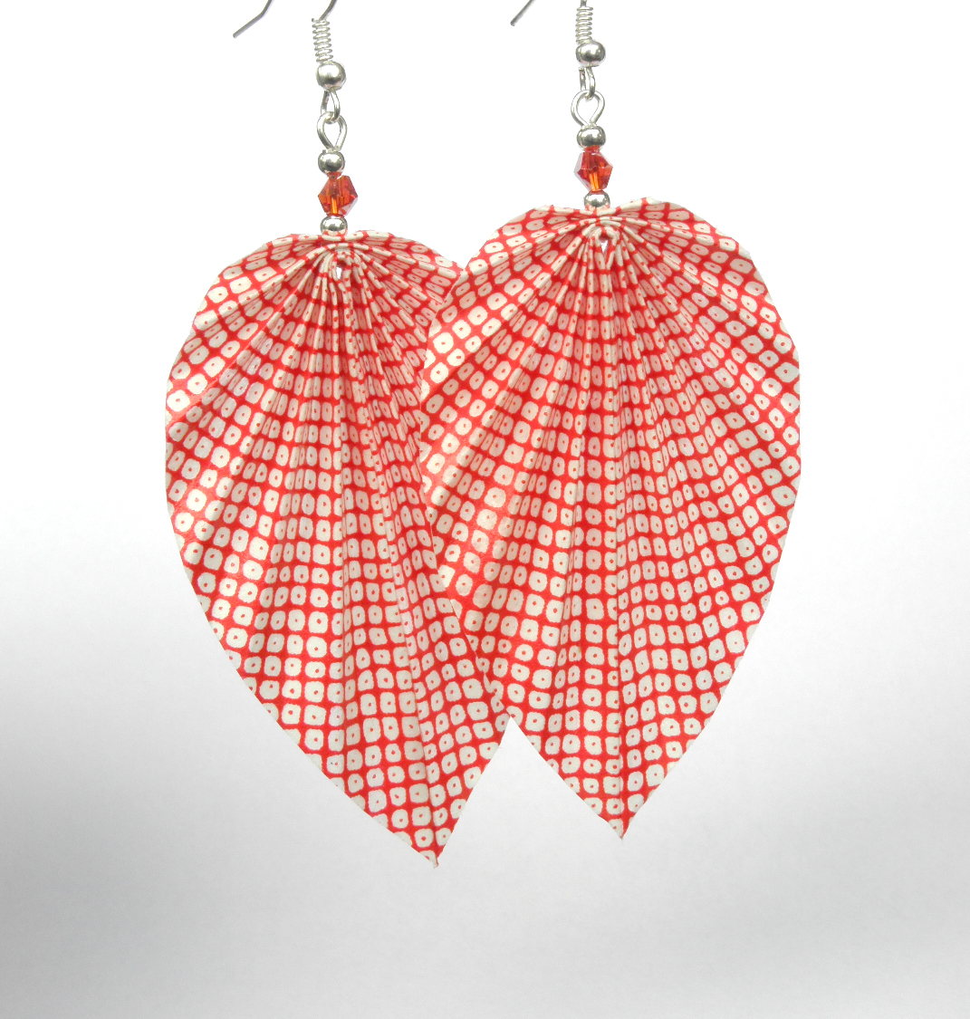 - podzimní listí - origami náušnice