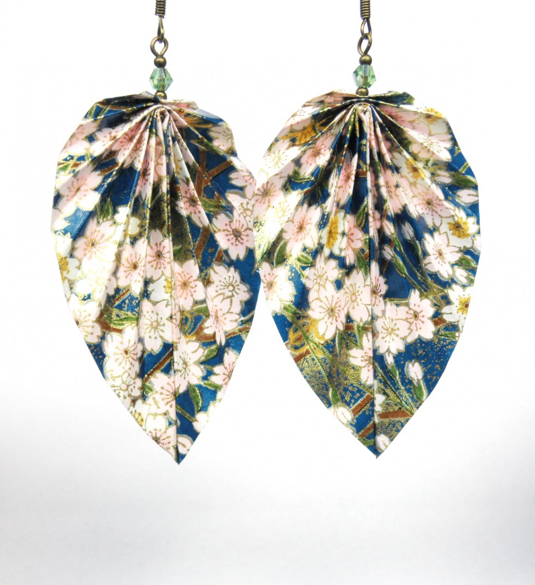 - podzimní listí - origami náušnice