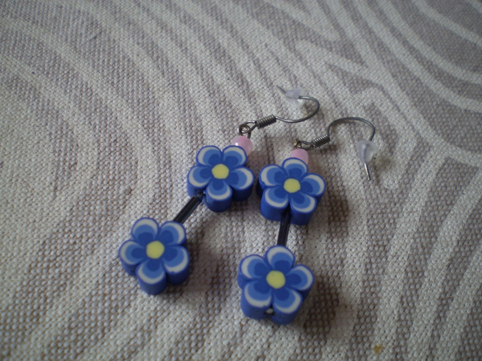 NÁUŠNICE - modré kytičky