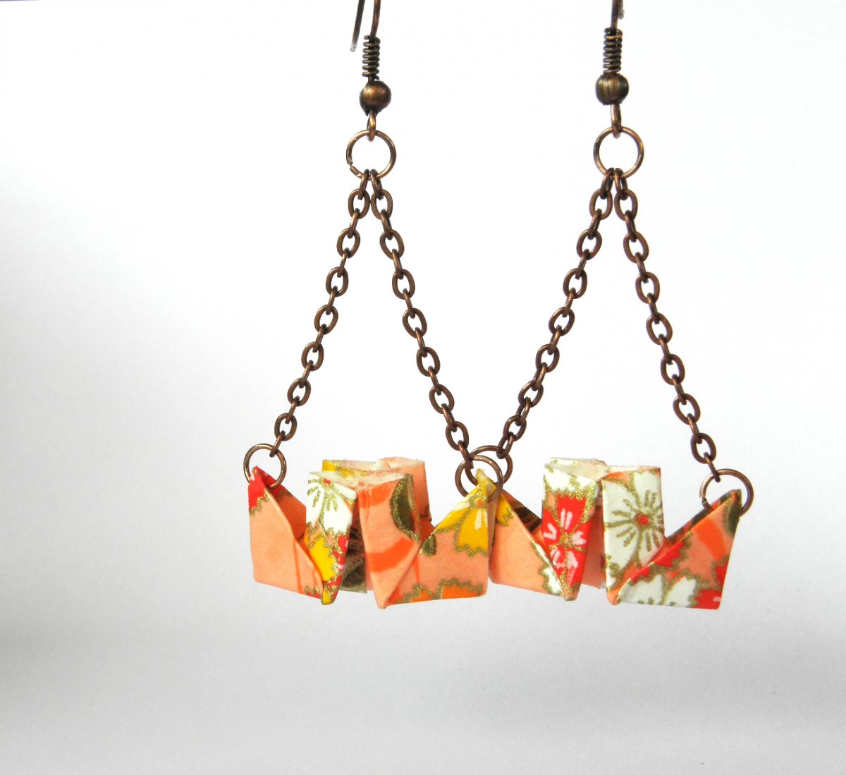 - origami boat - náušnice, námořník,loď