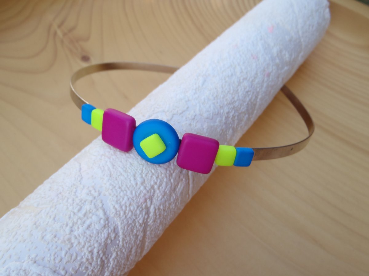 neonová čelenka modro-fialovo-žlutá