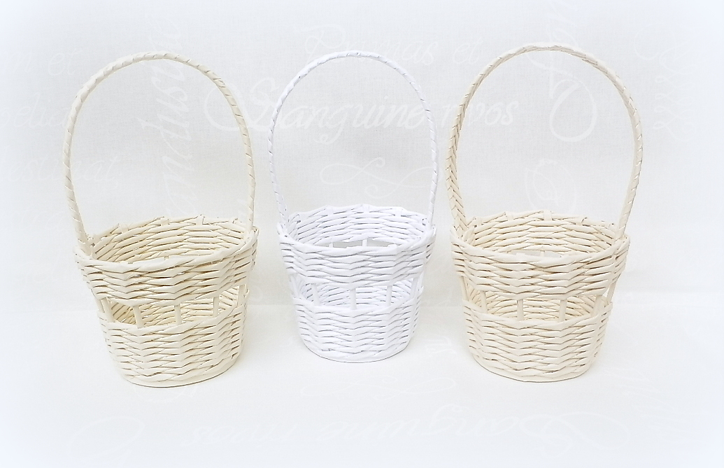 košíček pro družičku k dozdobení ivory