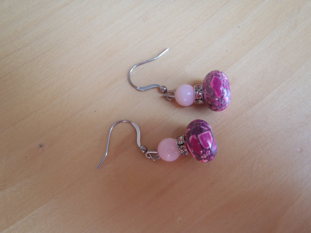 růžové mramorové, chirurgická ocel