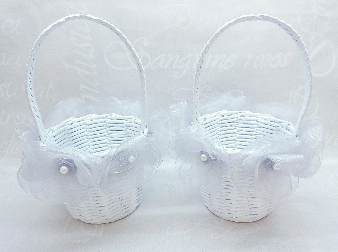 košíček pro družičku-stříbrná