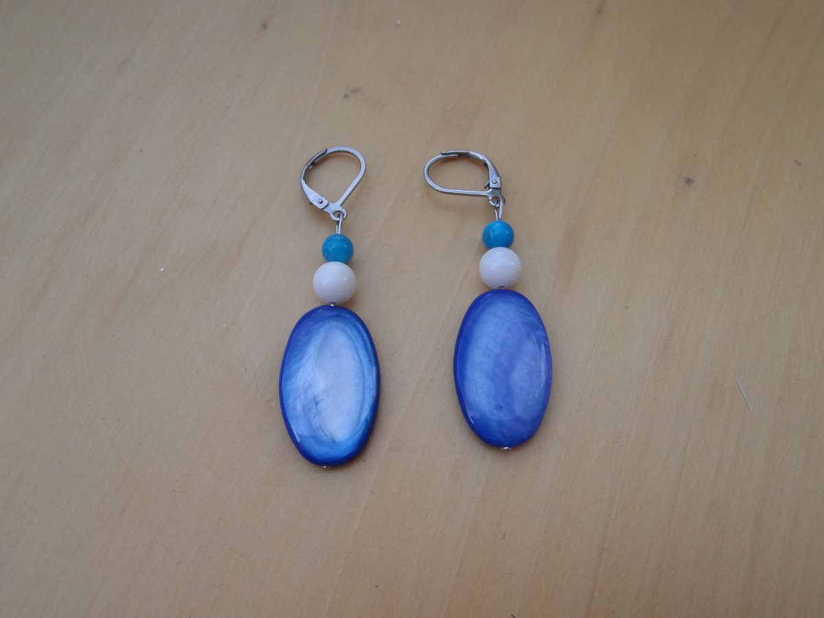 modré perleťové, chirurgická ocel