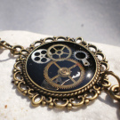 Černý steampunkový náhrdelník s klíčkem