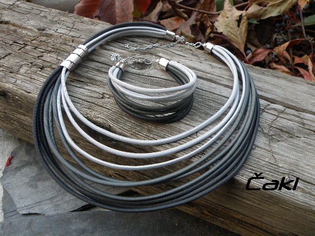 Sváteční šedá s nerezem - souprava