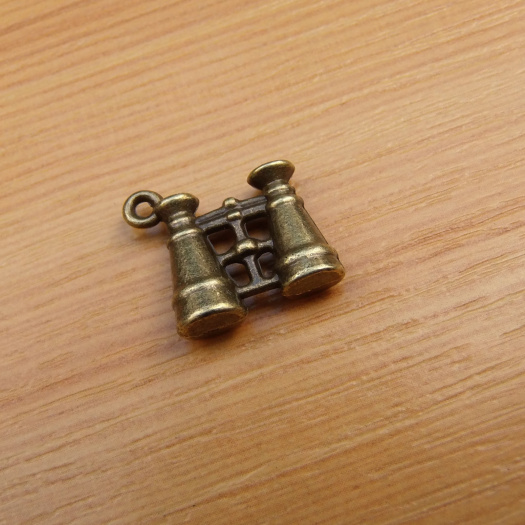 Dalekohled - starobronz - 16mm x 15mm - 1 kus