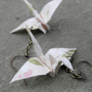 peaceful - origami náušničky - jeřáb
