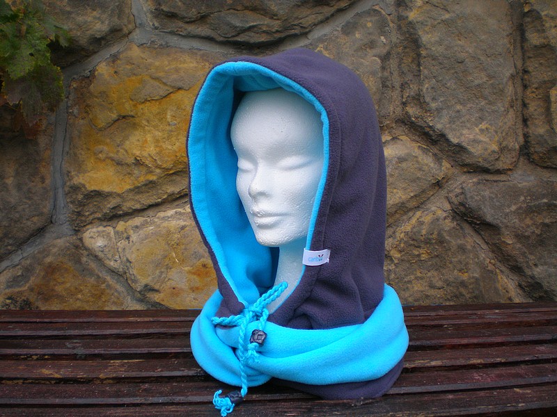 Šálák-oboustranný nákrčník s kapucou