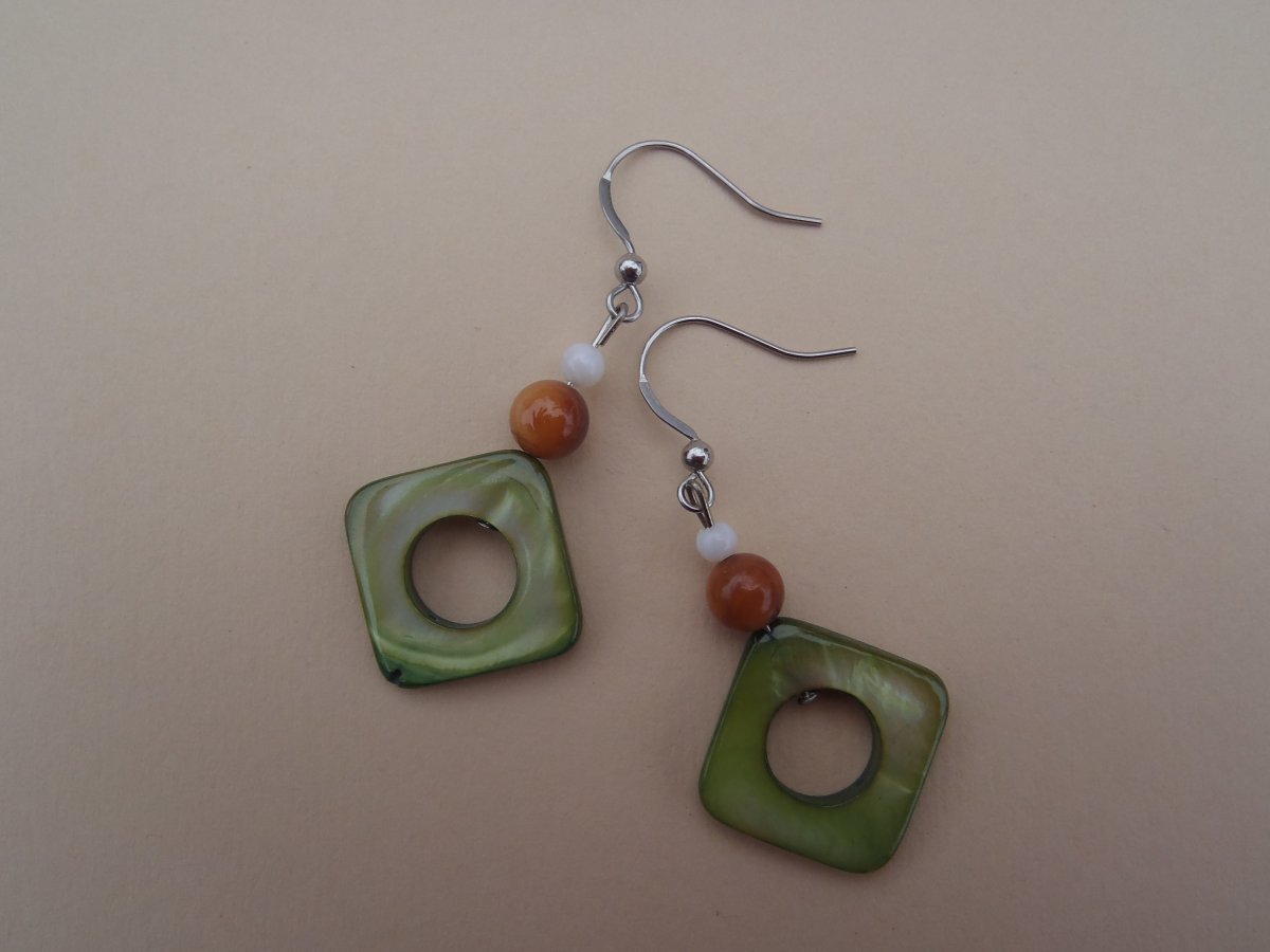 zelené perleťové, chirurgická ocel