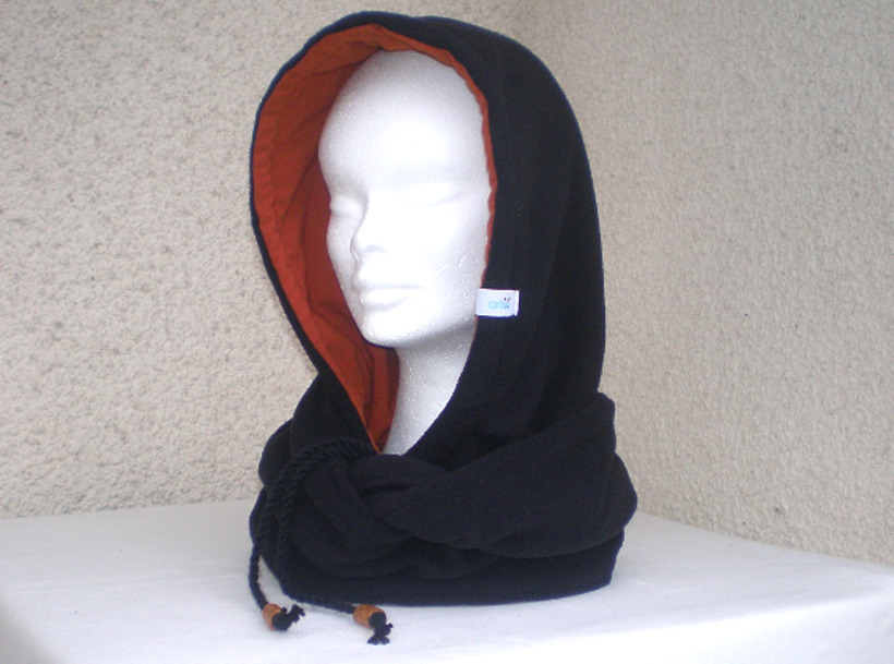 Šálák -oboustranný  nákrčník s kapucou