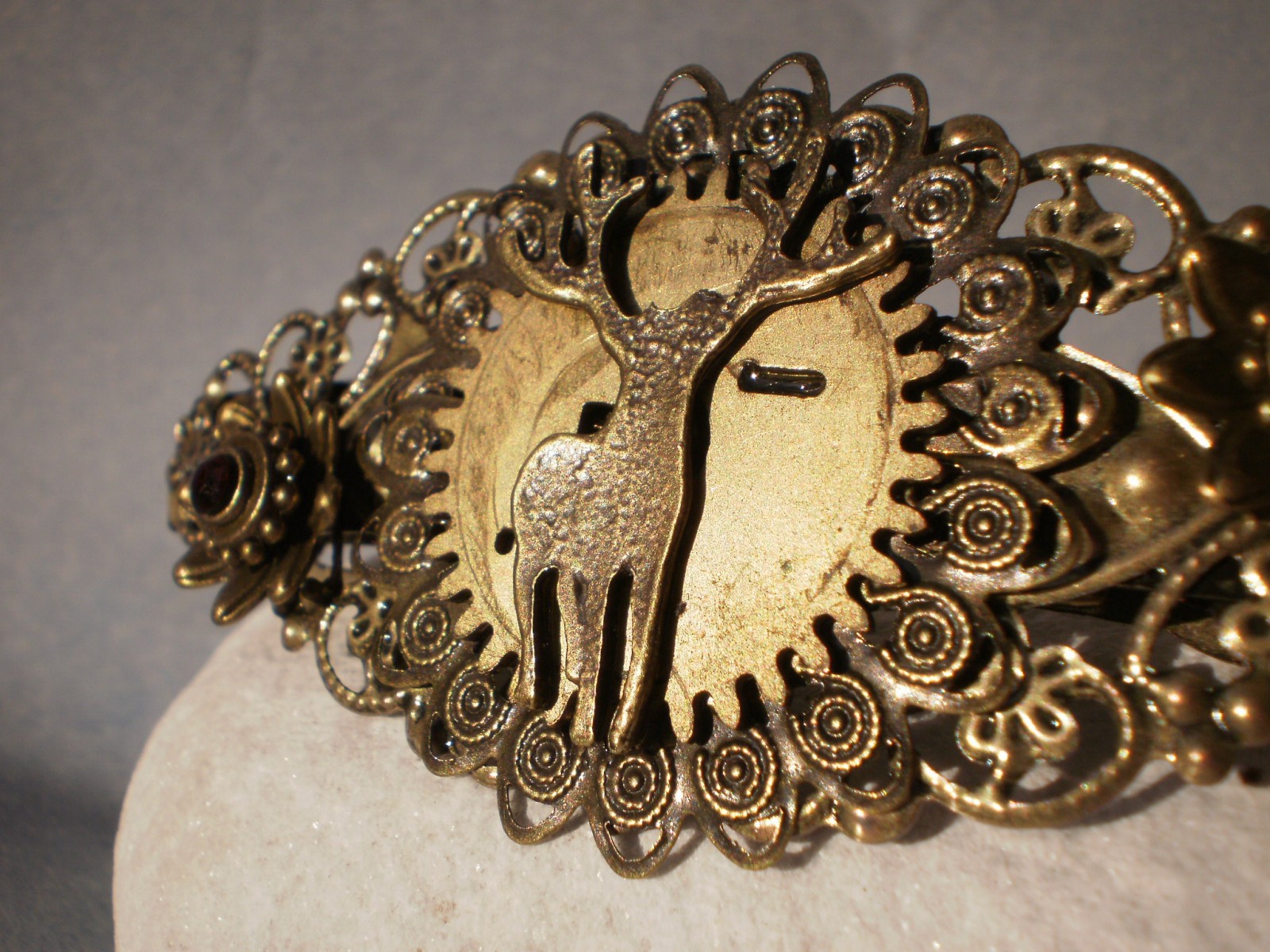 Jelen při západu slunce - spona do vlasů