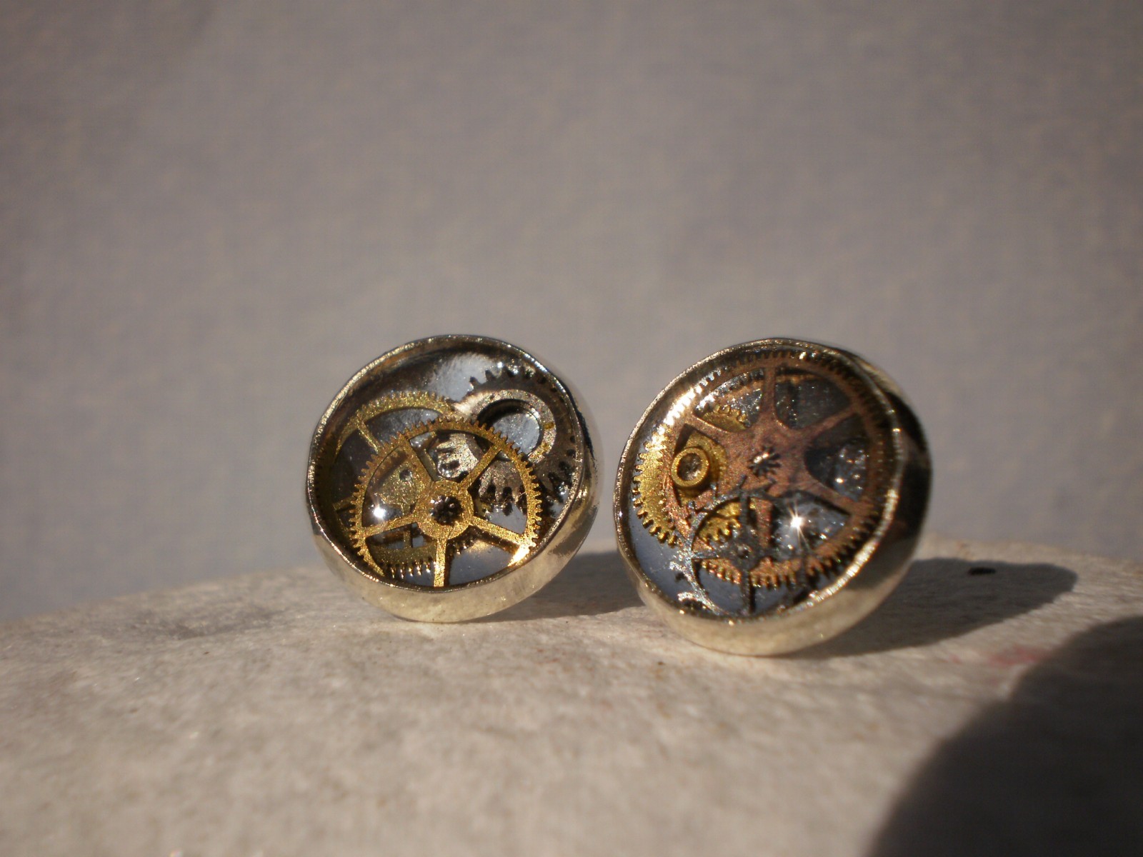 Steampunkové náušnice